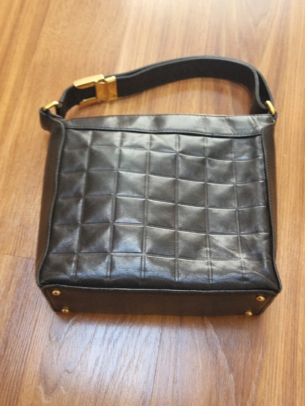 Authentic CHANEL Black Quilted Leather Shoulder Hobo with Gold-Tone Hardware - Picture 6 of 11